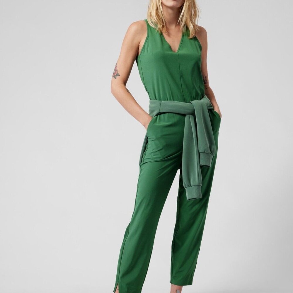 Athleta Brooklyn green  jumpsuit, romper, small, 4P